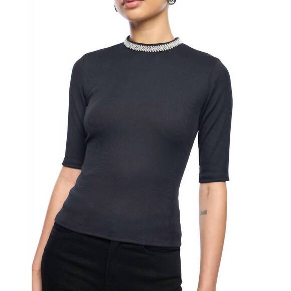 NEW GENERATION LOVE annette crystal top in black - Picture 3 of 5